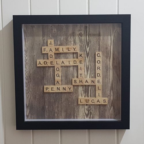 Custom Scrabble Family Name Frame Custom Scrabble Family Name Frame
