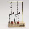 Halloween Earrings - Dangly Skeleton holding Jack'o'lantern Halloween Earrings - Dangly Skeleton holding Jack'o'lantern
