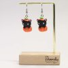 Halloween Earrings - Cat in Pumpkin Halloween Earrings - Cat in Pumpkin