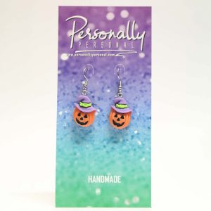 Halloween Earrings - Jack'o'lantern with hat