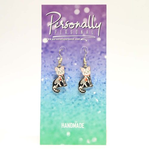 Cat Skeleton Halloween Earrings Cat Skeleton Halloween Earrings